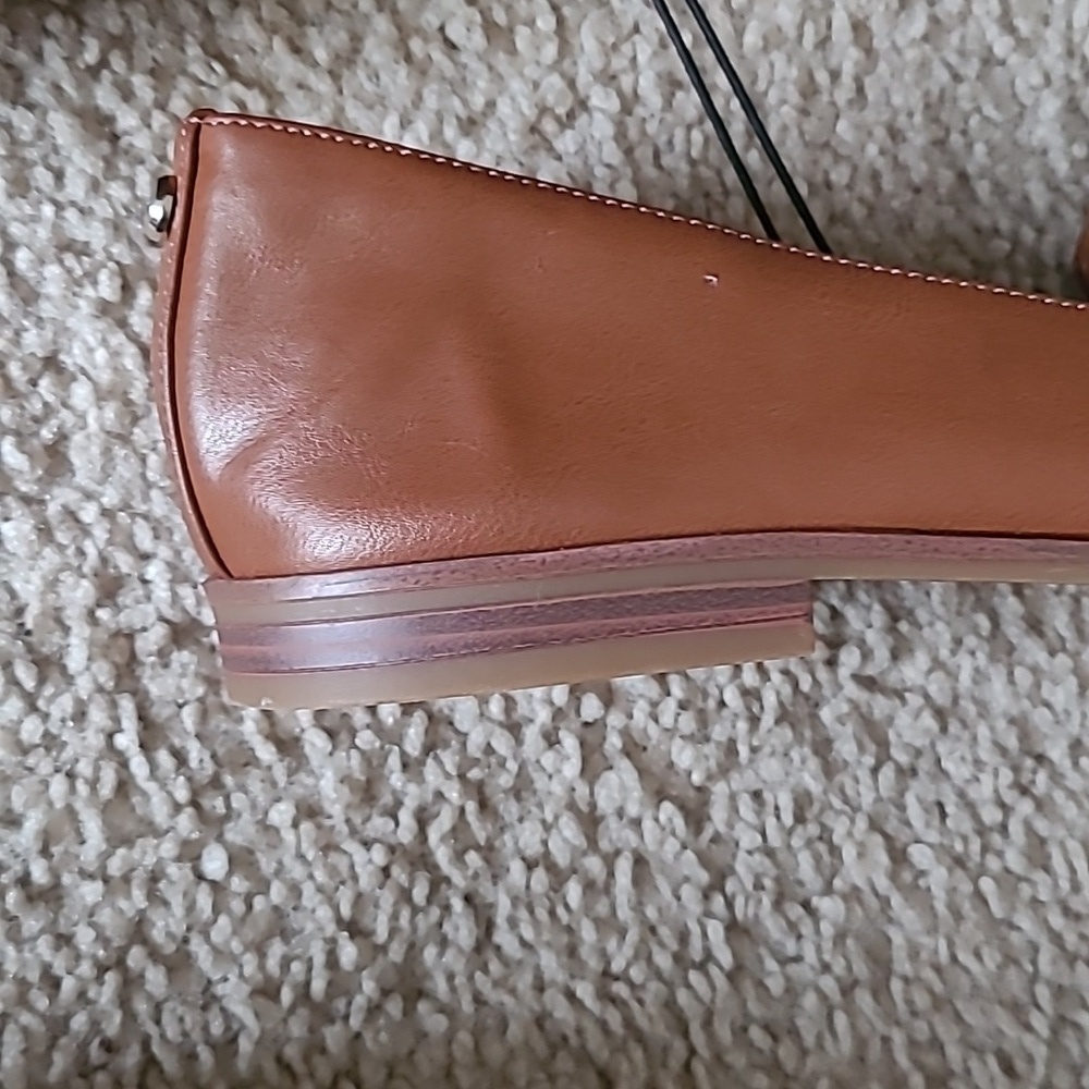 ALDO Cognac Leather Slip-On Loafer Flats Size US 11 / NWOT - Picture 11 of 11